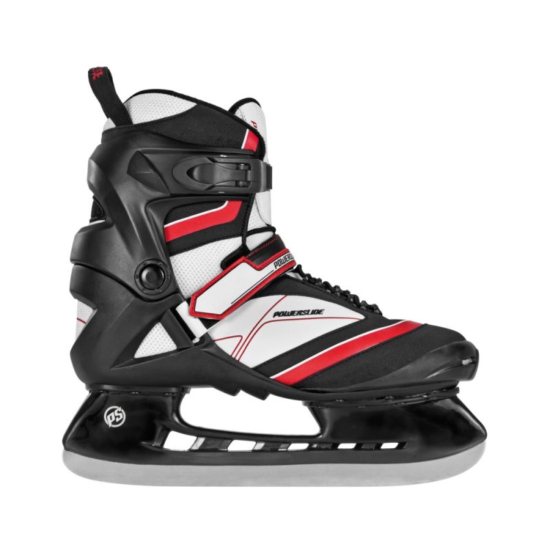 Powerslide Thunder Ice Skates For Adults - Μαύρα/κόκκινα παγοπέδιλα για ενήλικες