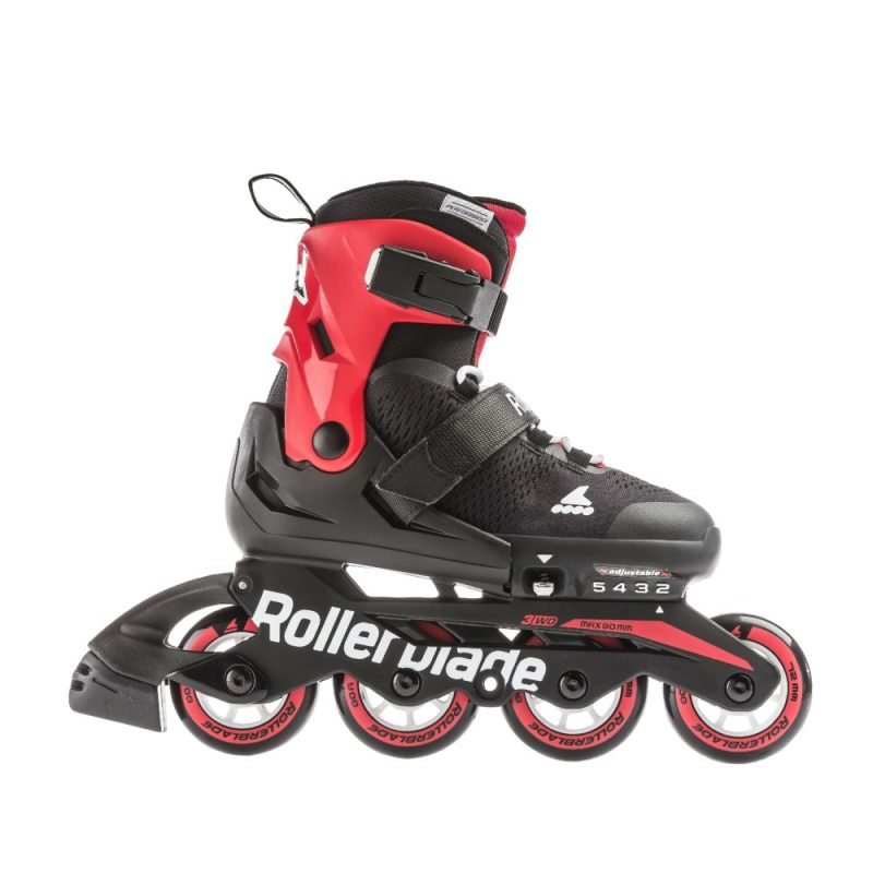 Rollerblade Microblade - Μαύρα/Κόκκινα Ρυθμιζόμενα Rollers Για Αγόρια | Rollaround