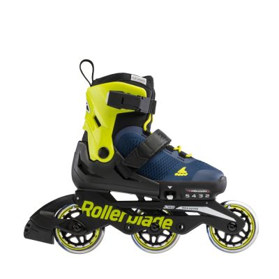 Rollerblade Microblade 3WD 2021 Blue Royal/Lime-Ρυθμιζόμενου μεγέθους μπλε rollers για παιδιά με 3 ροδάκια|Rollaround