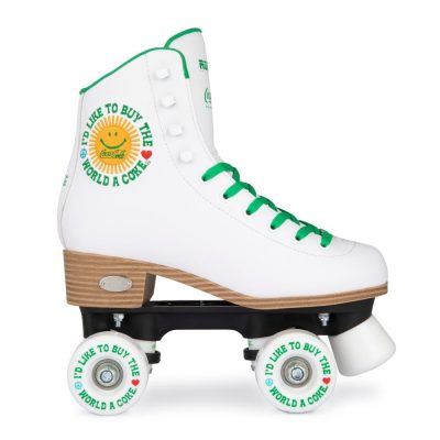 Rookie Coca-Cola Sunshine White Quad Roller Skates - Λευκά τετράγωνα πατίνια ρόλλερς με 4 ρόδες για ενήλικες|Rollaround